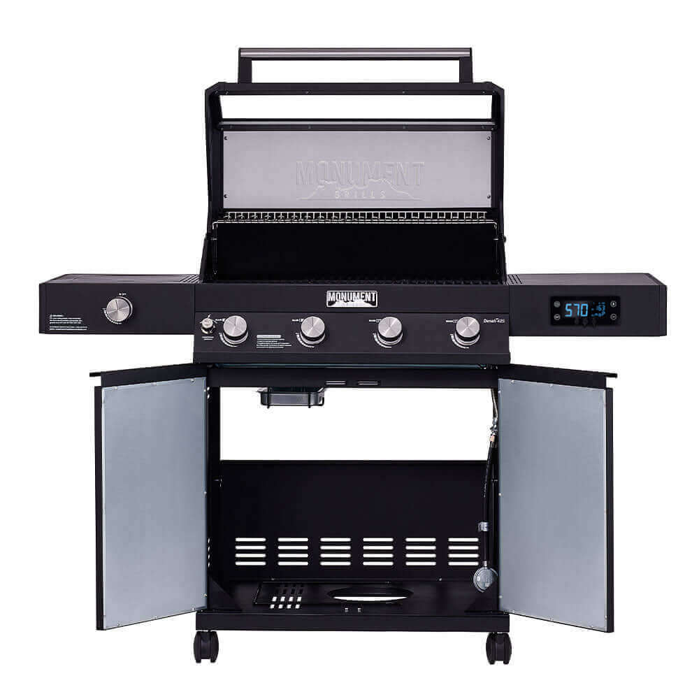 Monument Grills Denali 425 Series Smart Tech Propane Gas Grill, 4 Burners, Black