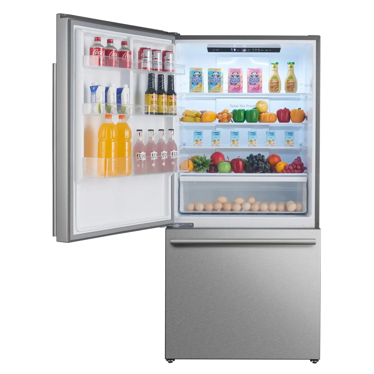 Forno Milano 62-Inch Freestanding Dual Bottom Freezer Refrigerator, 34.4 Cu. Ft., Touch Control, Ice Maker, Stainless Steel (FFFFD1787-60S)
