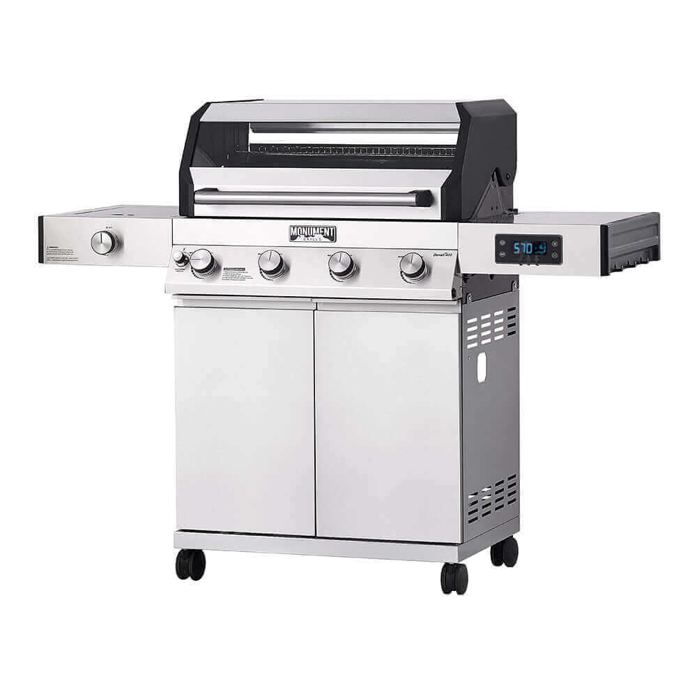 Monument Grills Denali 405 Series Smart Tech Propane Gas Grill, 4 Burners, Stainless Steel