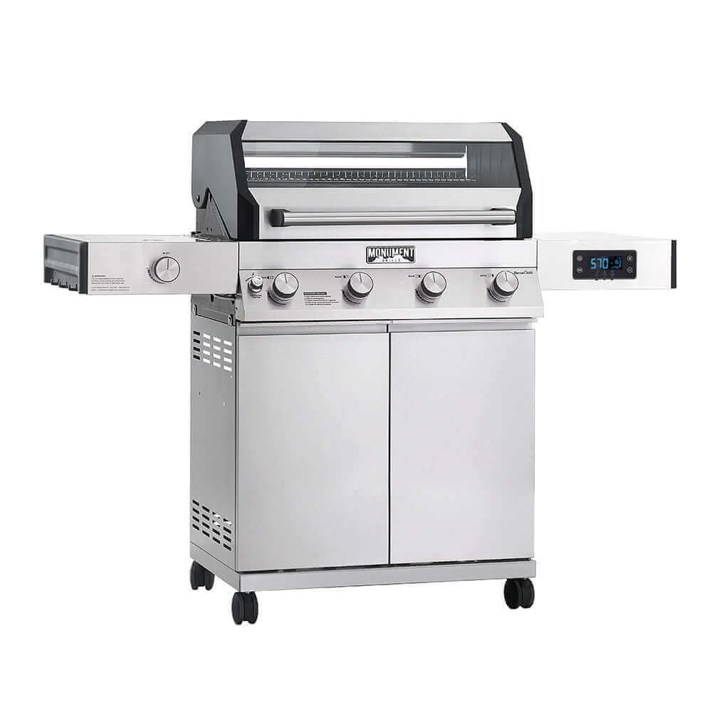 Monument Grills Denali 405 Series | 4 Burner Smart Tech Propane Gas Grill in Stainless Steel