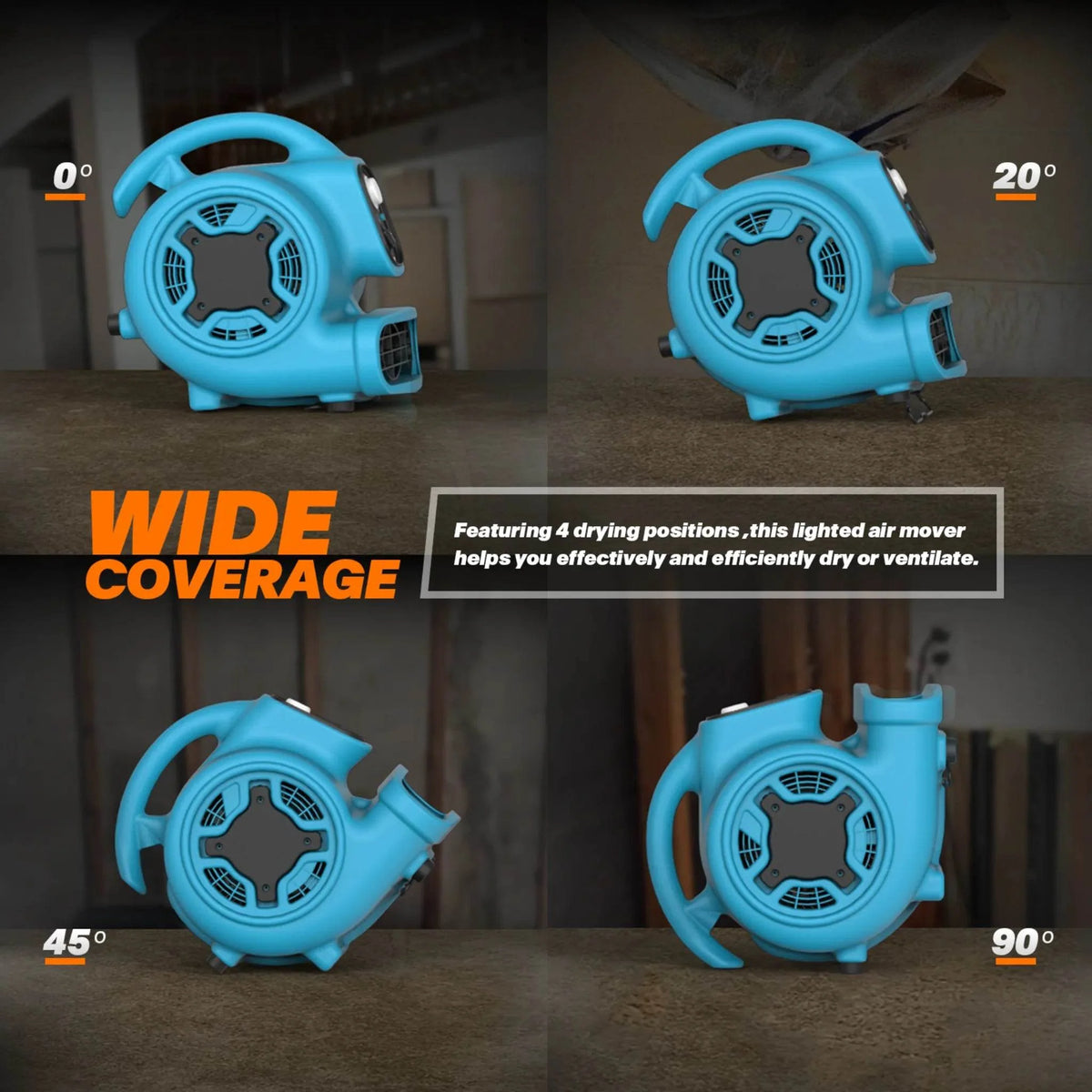 XPOWER mini air mover with LED spotlight P-230L - product image 5