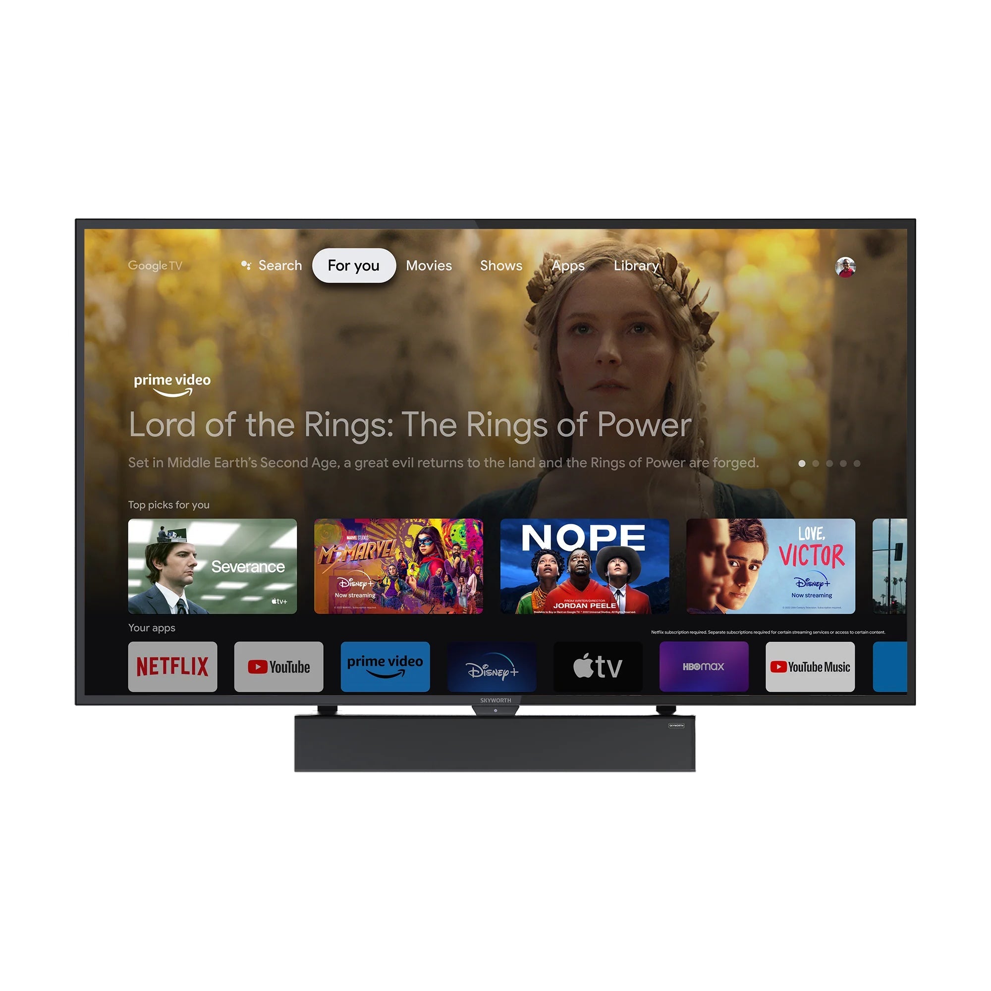 Skyworth 75" Clarus Outdoor S1 Full Sun Series Mini-LED 4K UHD Google TV HDR10 Dolby Vision Built-in Soundbar