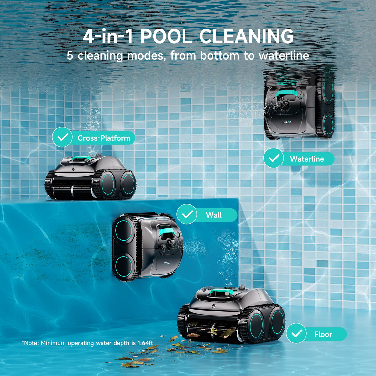WYBOT C1 Robotic Pool Cleaner - product image 3