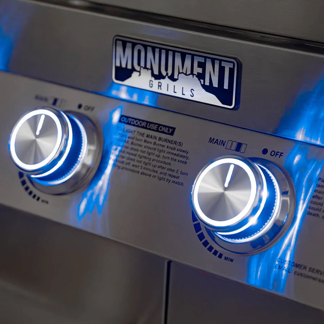 Monument Grills Classic 35633 Series Propane Gas Grill, 4 Burners, Stainless Steel