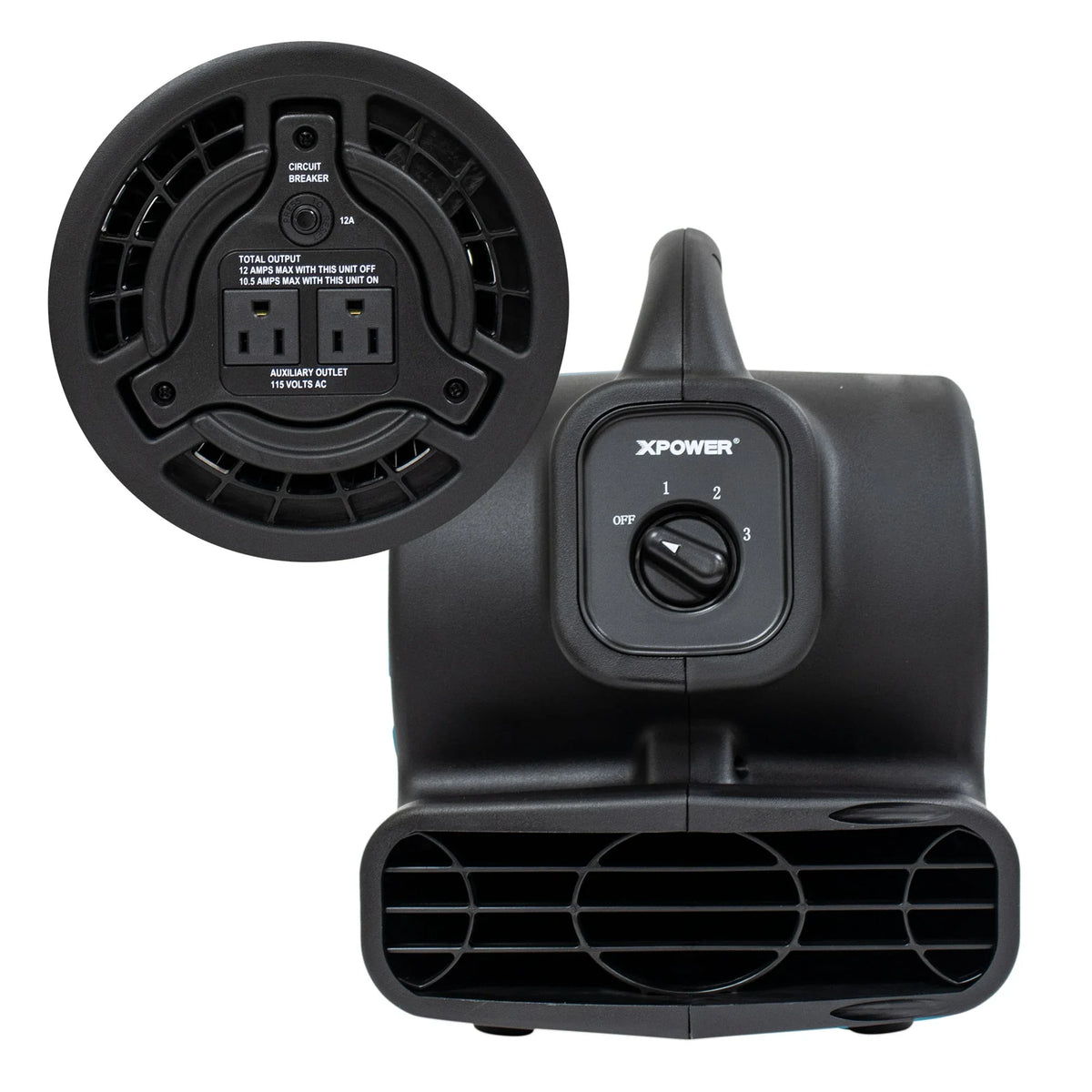 XPOWER Mighty mini air mover P-80 - front view 2