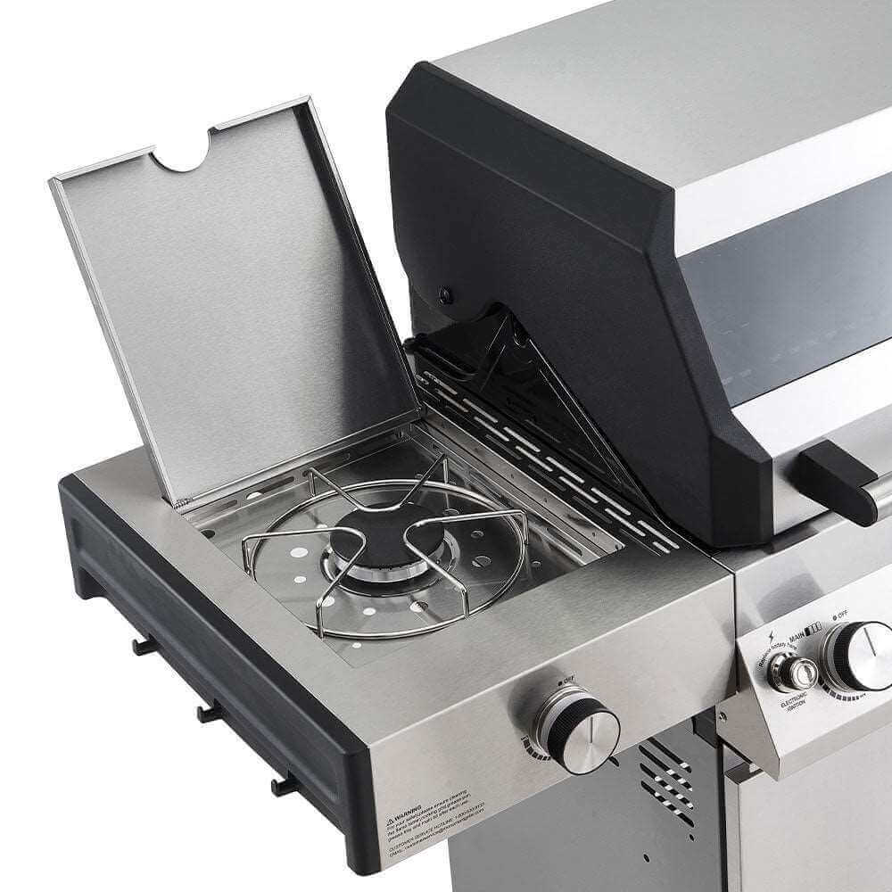 Monument Grills Denali 405 Series Smart Tech Propane Gas Grill, 4 Burners, Stainless Steel