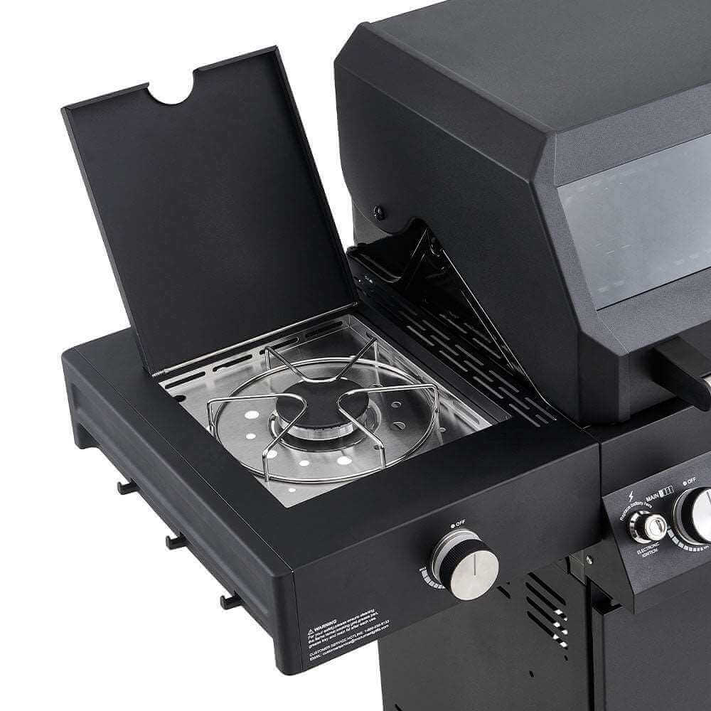Monument Grills Denali 425 Series Smart Tech Propane Gas Grill, 4 Burners, Black