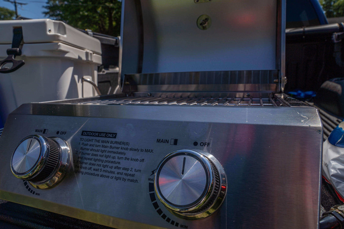 Monument Grills Table Top 13742 Series Gas Grill, 2 Burners, Stainless Steel