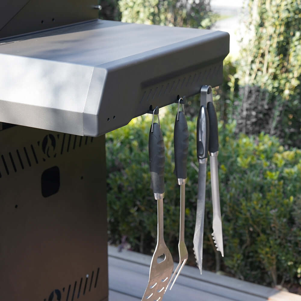 Monument Grills Eminence 425 Series Fortified Propane Gas Grill, 4 Burners, Silky Matte Black