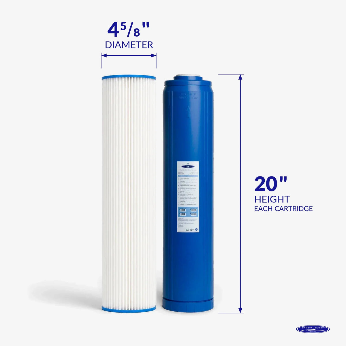 Crystal Quest Whole House RO Replacement Filter Pack, 1500, 1800 and 2500 GPD Systems