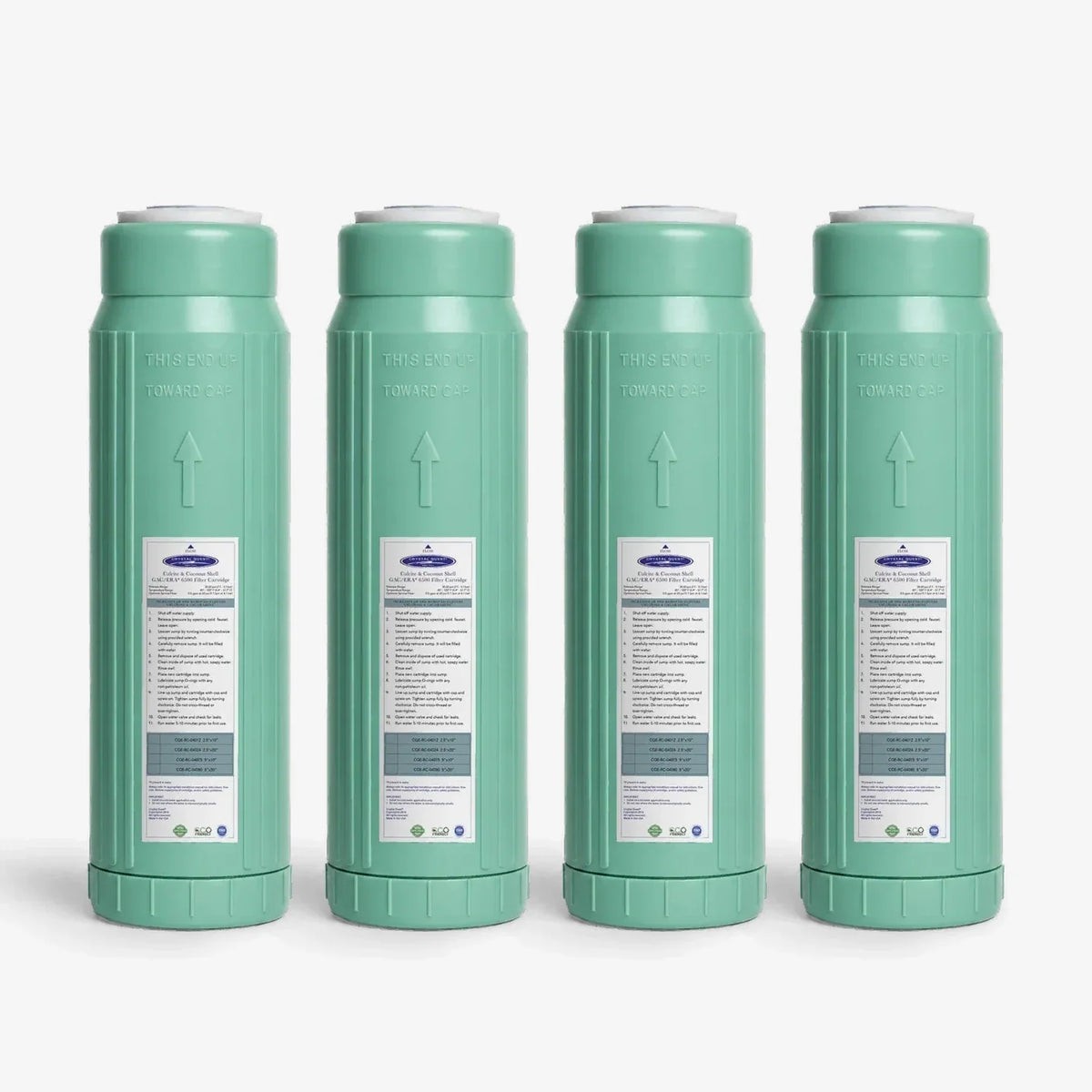 Crystal Quest Calcite & Coconut Shell GAC Replacement Filter Cartridge, 0.5 to 6 GPM