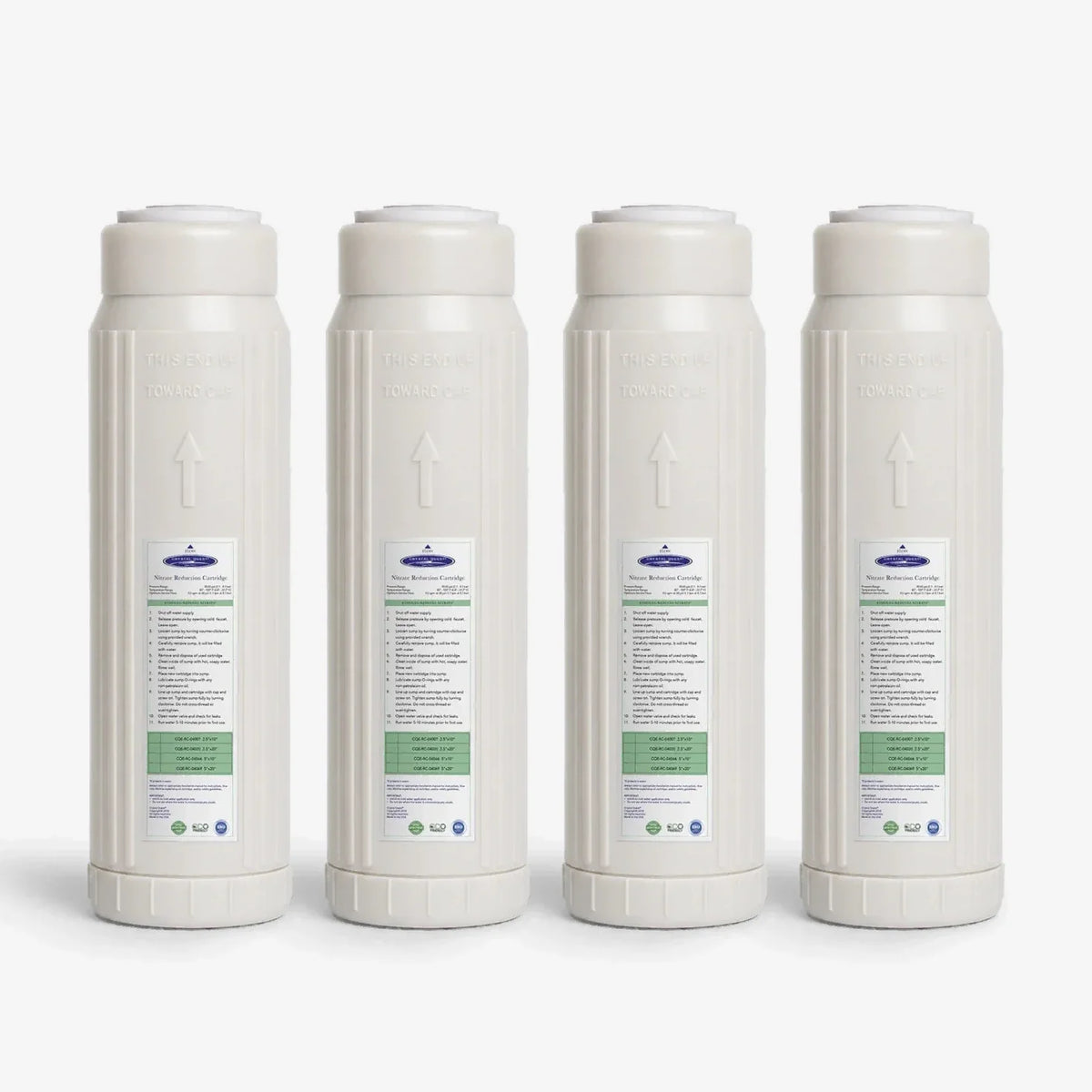 Crystal Quest Nitrate Removal Replacement Filter Cartridge, Nitrate-Selective Resin, 0.5 to 6 GPM