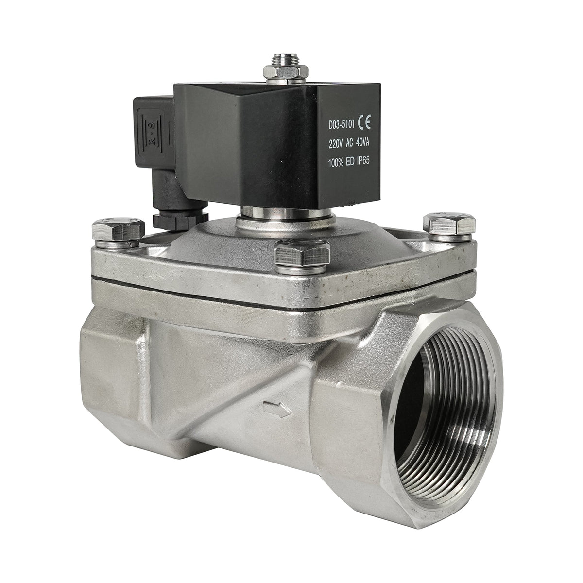 Crystal Quest Solenoid Valve, Normally Closed, 110V or 220V AC