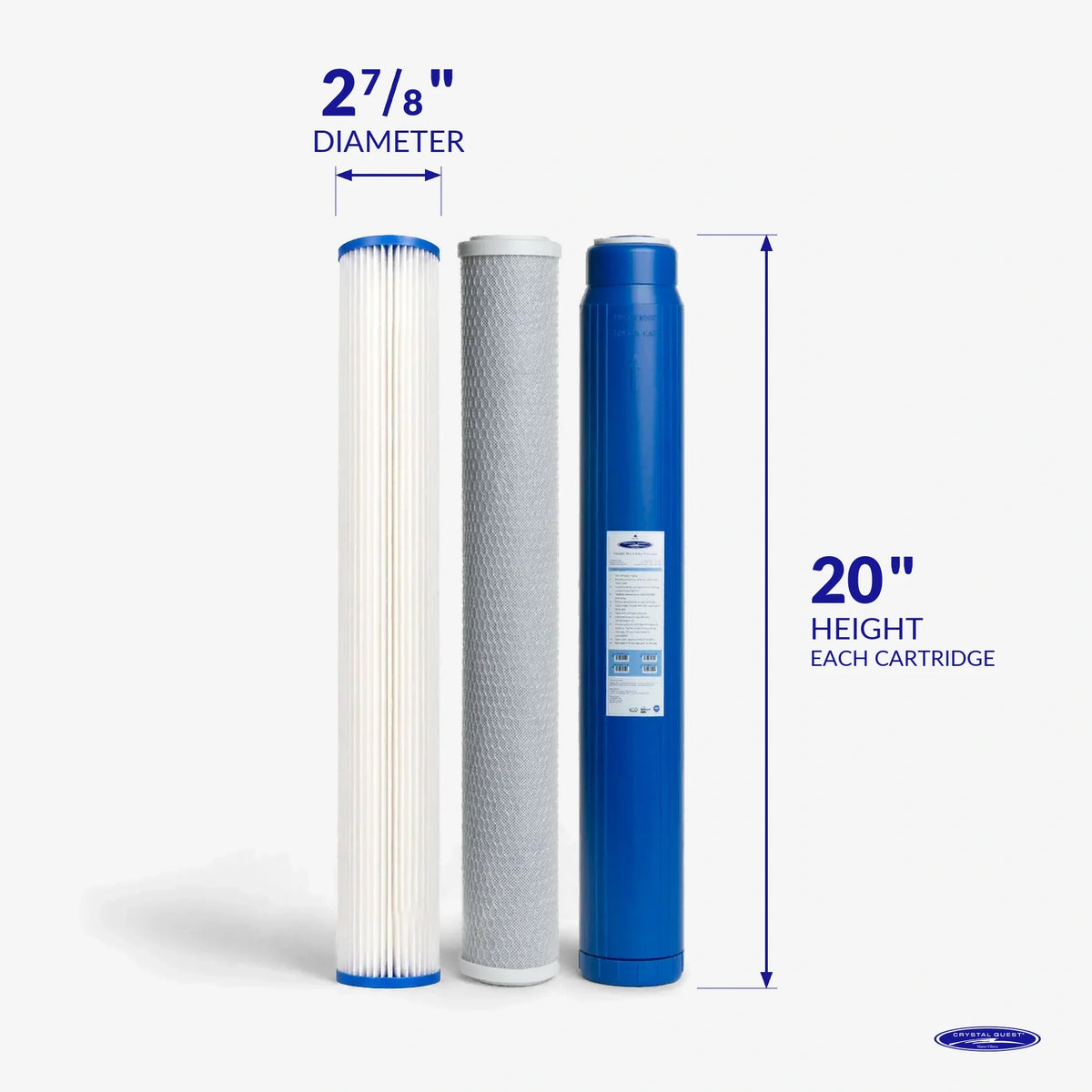 Crystal Quest Whole House RO Replacement Filter Pack, 200 to 400 GPD Systems