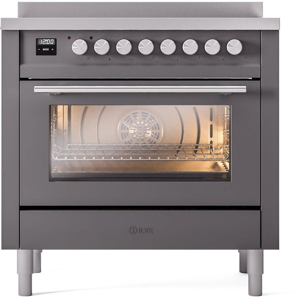ILVE Professional Plus II 36-Inch Induction Range, Matte Graphite (UPI366WMPMG)