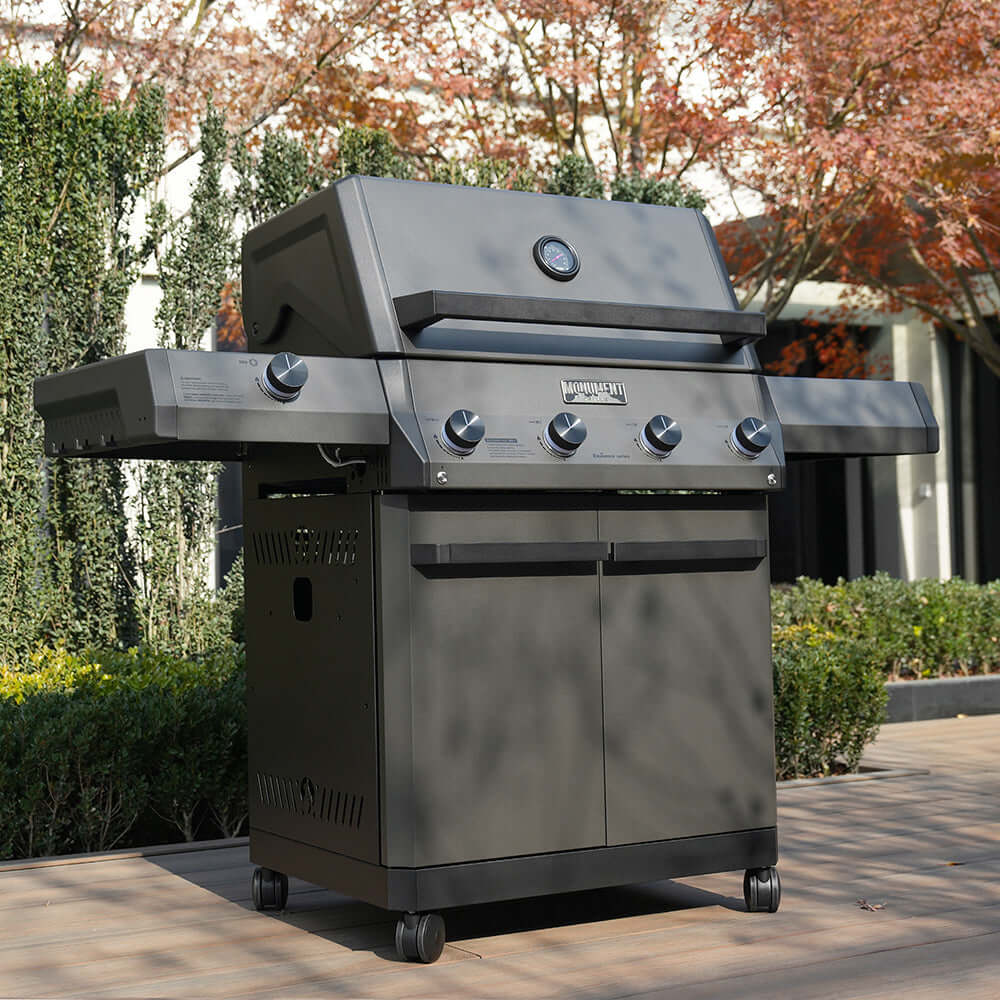 Monument Grills Eminence 425 Series | 4 Burner Fortified Propane Gas Grill in Silky Matte Black
