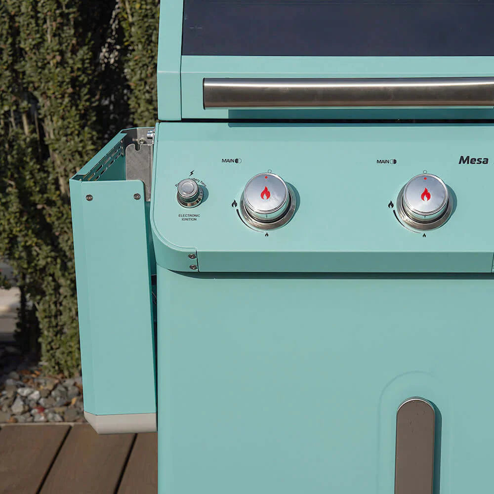 Monument Grills Mesa 200G Series Propane Gas Grill, 2 Burners, Turquoise Green (M200G)