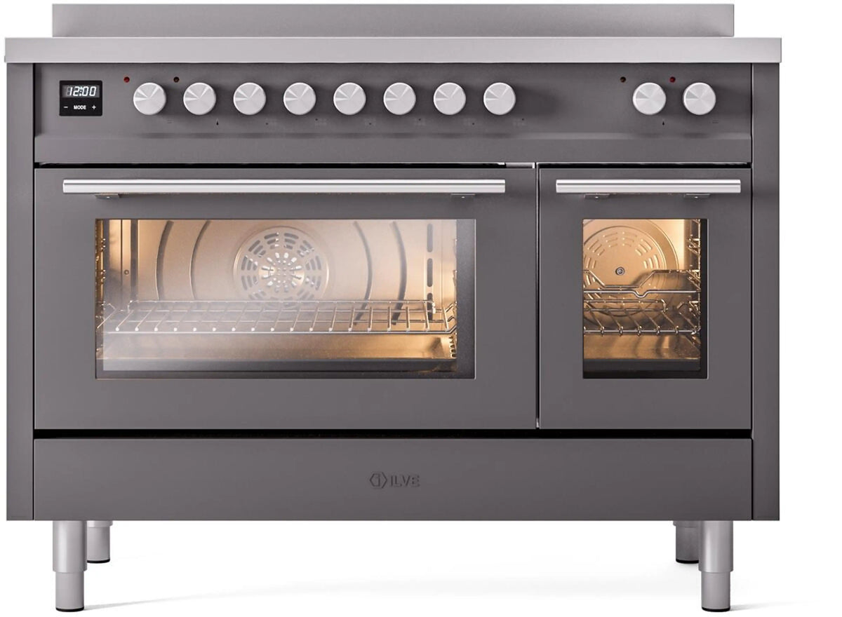 ILVE Professional Plus II 48-Inch Induction Range, Matte Graphite (UPI486WMPMG)