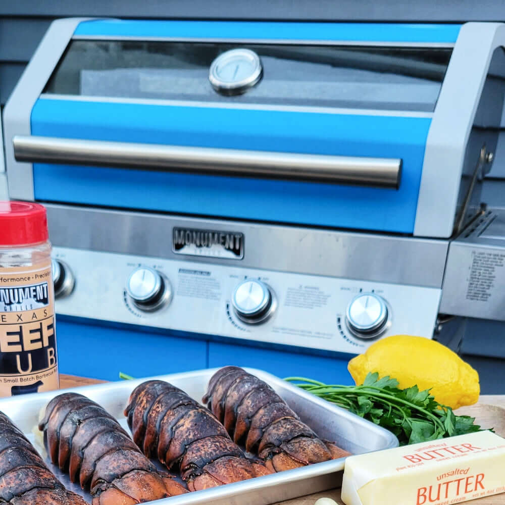 Monument Grills Classic 35633B Series Propane Gas Grill, 4 Burners, Blue