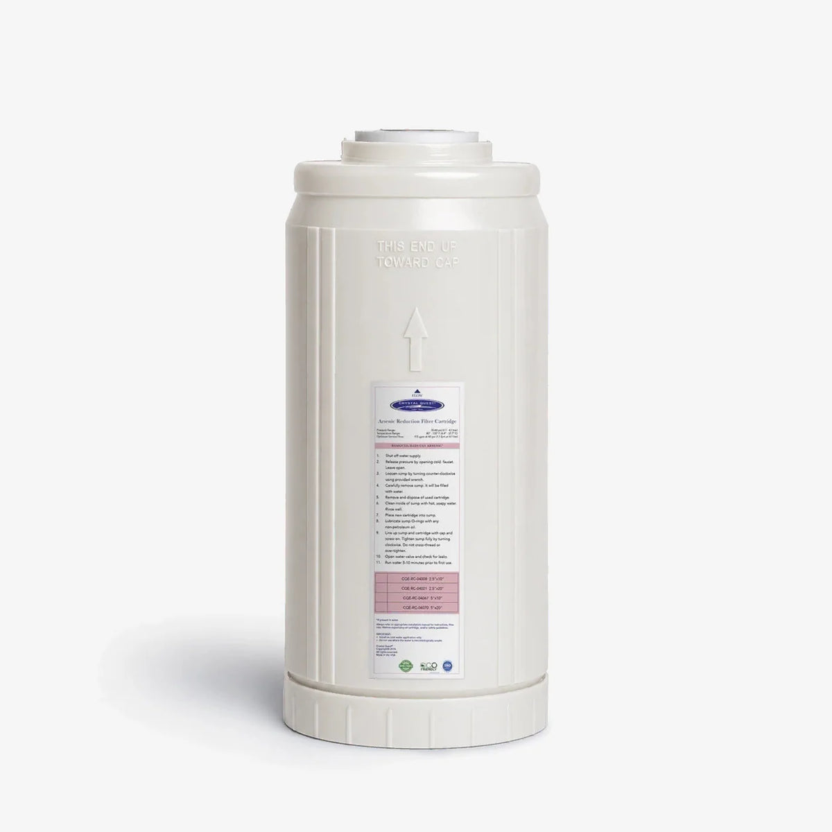 Crystal Quest Arsenic Removal Replacement Filter Cartridge, 0.5 to 6 GPM