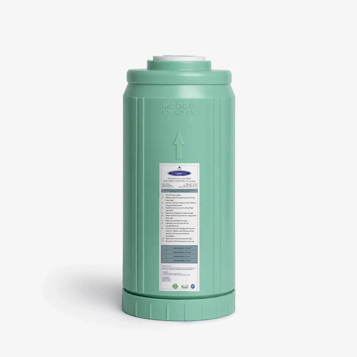 Crystal Quest Calcite & Coconut Shell GAC Replacement Filter Cartridge, 0.5 to 6 GPM