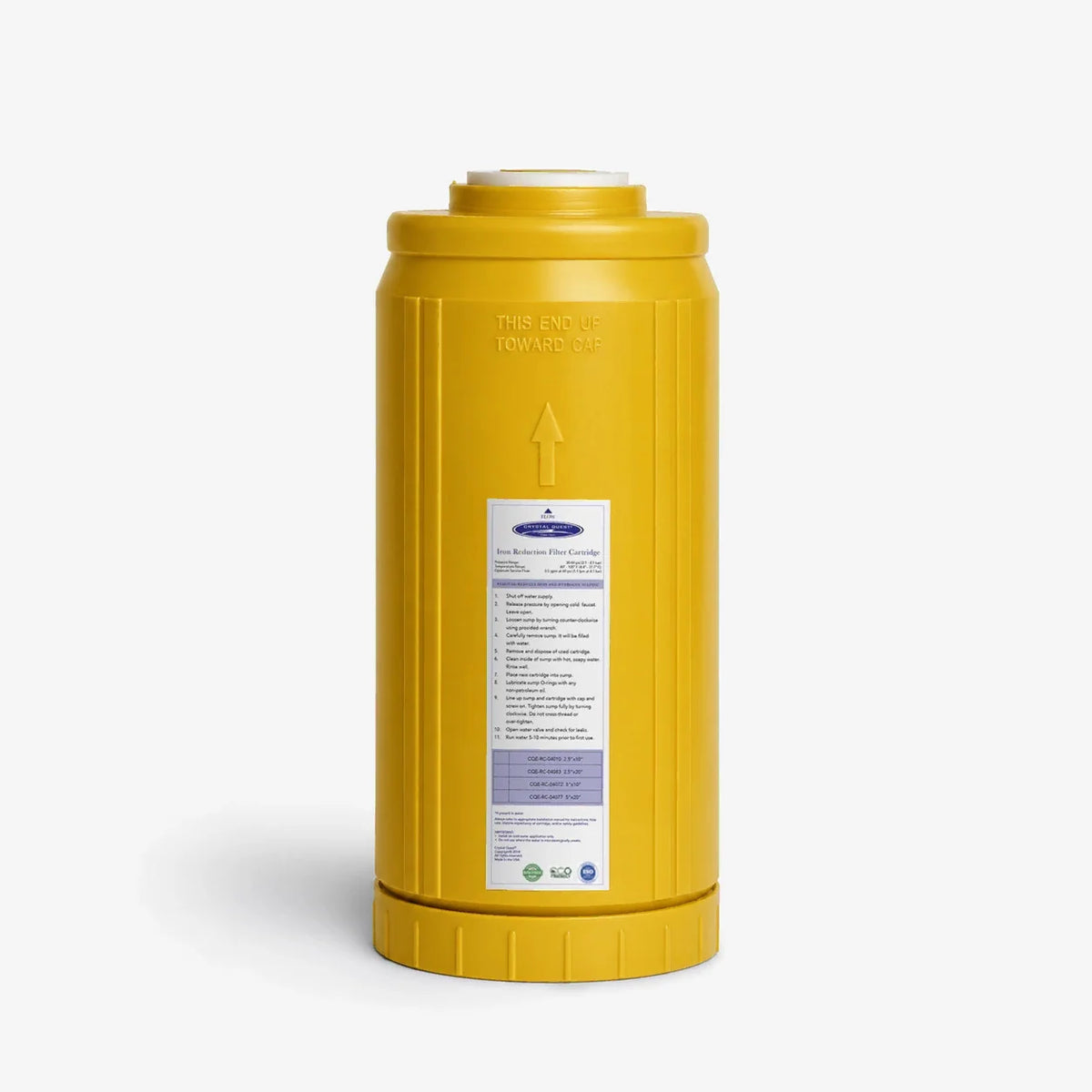 Crystal Quest Iron Filter Replacement Cartridge, MetalX Media, 0.5 to 6 GPM