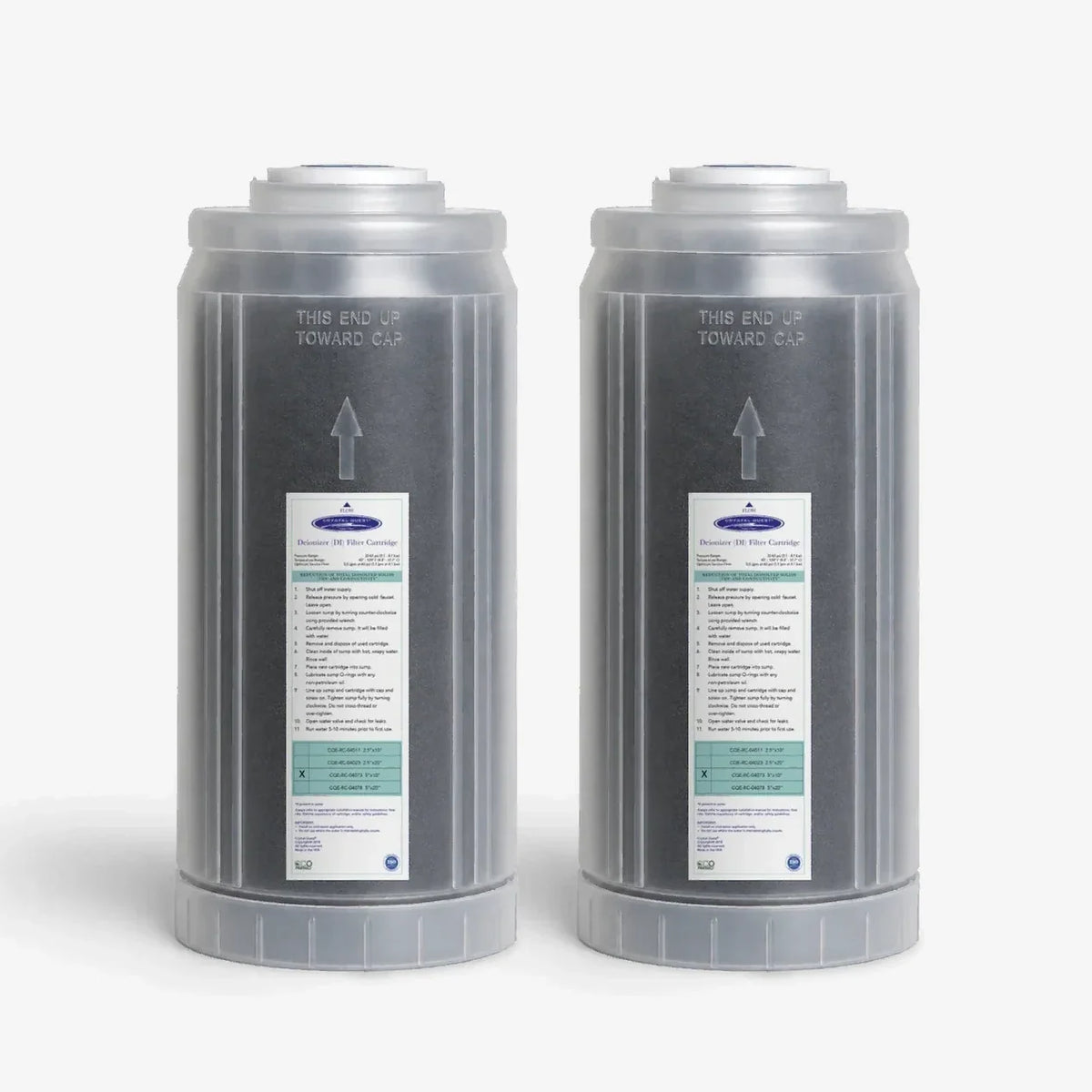 Crystal Quest Ultra High Purity Mixed Bed DI Resin Cartridge