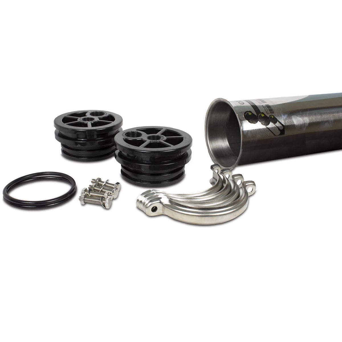 Crystal Quest 4" x 40" RO Membrane Housing with Cap, O-Rings and Lock (CQE-PT-03230)
