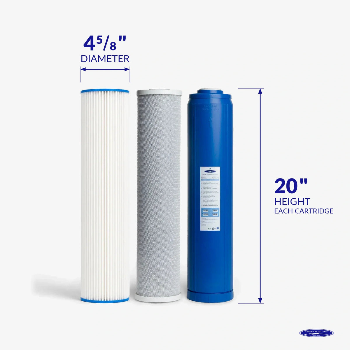 Crystal Quest Whole House RO Replacement Filter Pack, 4000 and 5000 GPD Systems