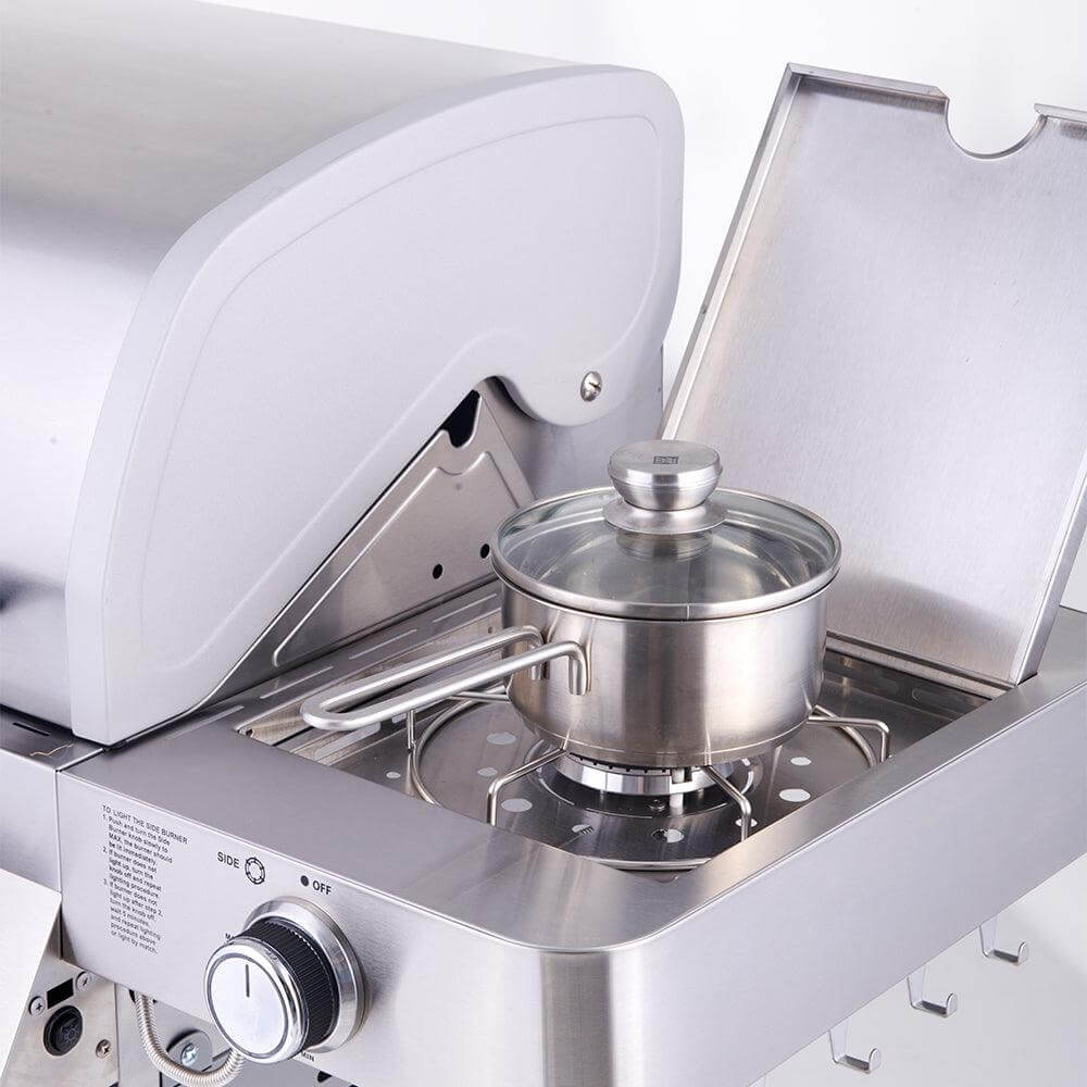 Monument Grills Classic 41847NG Series Propane Gas Grill, 4 Burners, Natural Gas Convertible, Stainless Steel