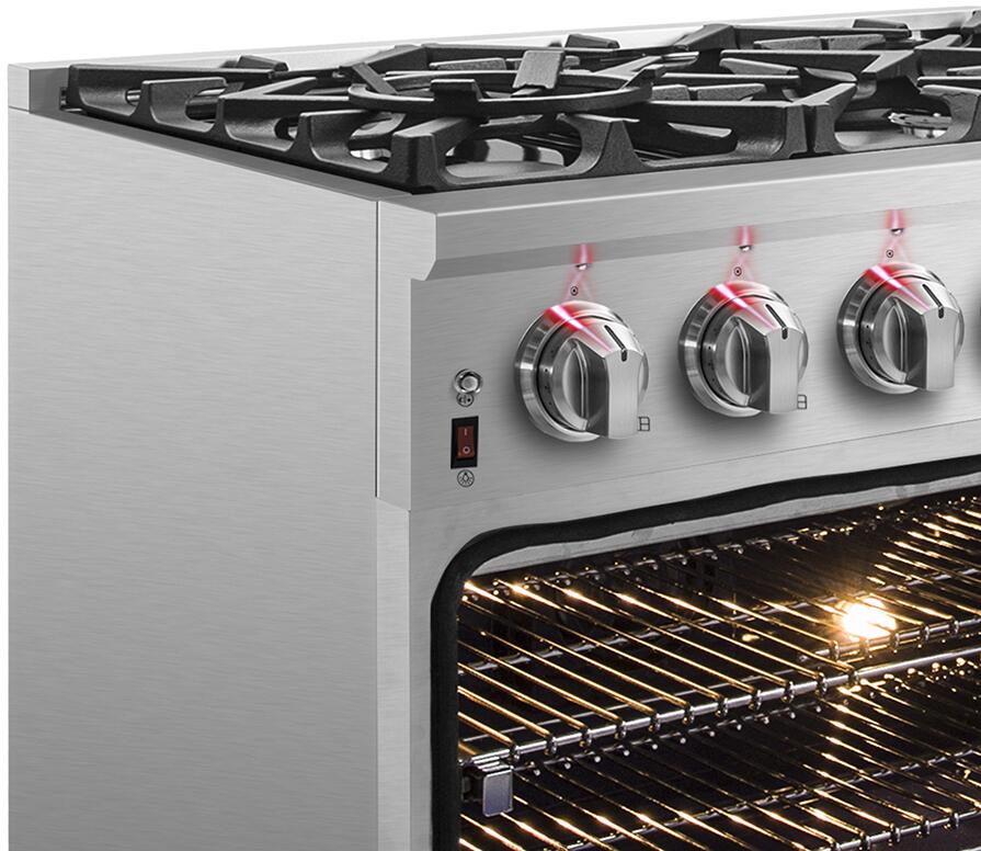 Forno Massimo 36-Inch Freestanding Dual Fuel Range, Stainless Steel (FFSGS6125-36)