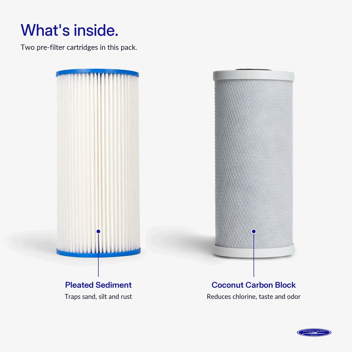 Crystal Quest Whole House RO Replacement Filter Pack, 500, 750 or 1000 GPD, Prefilter or Complete