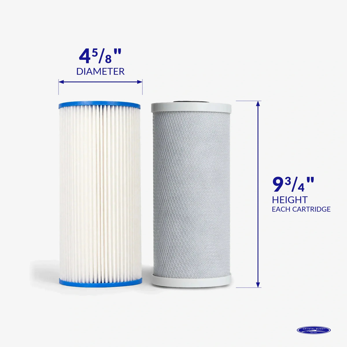 Crystal Quest Whole House RO Replacement Filter Pack, 500, 750 or 1000 GPD, Prefilter or Complete
