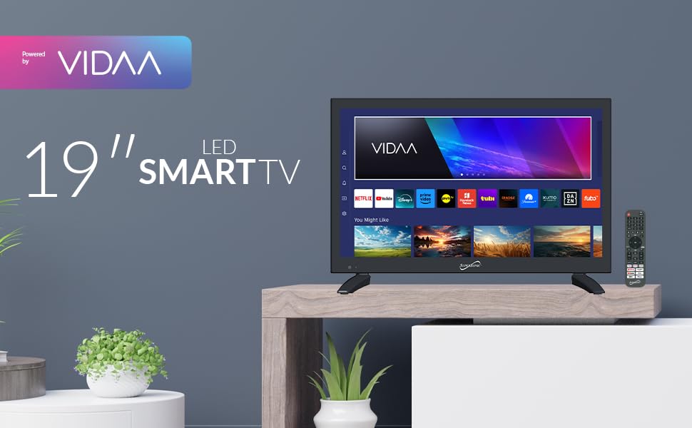 Supersonic 18.5-Inch 1080p Smart LED TV, Wi-Fi, HDMI ARC, Built-In Speakers (SC-1920VTV)