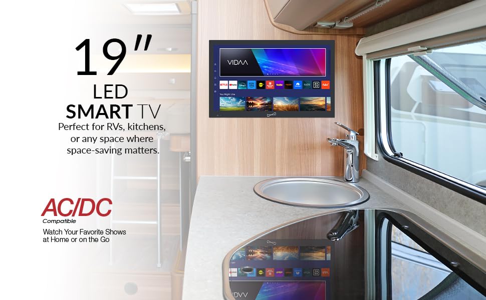 Supersonic 18.5-Inch 1080p Smart LED TV, Wi-Fi, HDMI ARC, Built-In Speakers (SC-1920VTV)