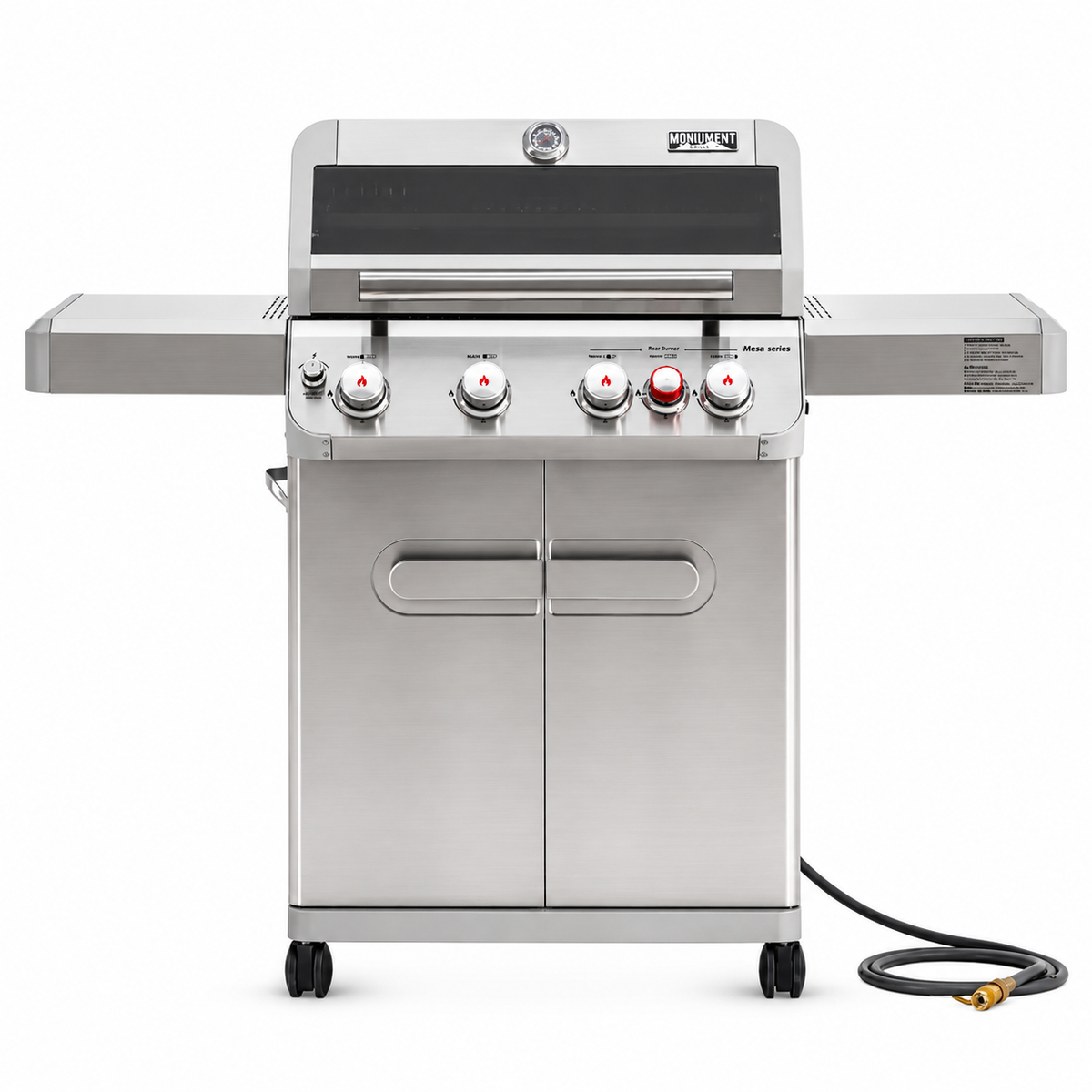 Monument Grills Mesa 415BZNG Series | 4 Burner Natural Gas Grill in Stainless Steel