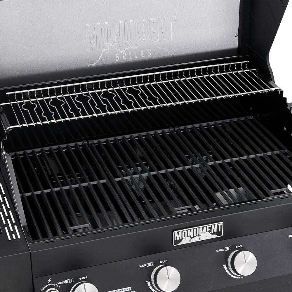 Monument Grills Denali 425 Series Smart Tech Propane Gas Grill, 4 Burners, Black