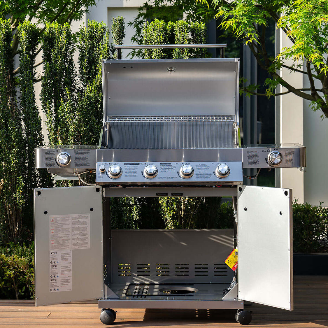 Monument Grills Classic 24367 Series Propane Gas Grill, 4 Burners, Stainless Steel