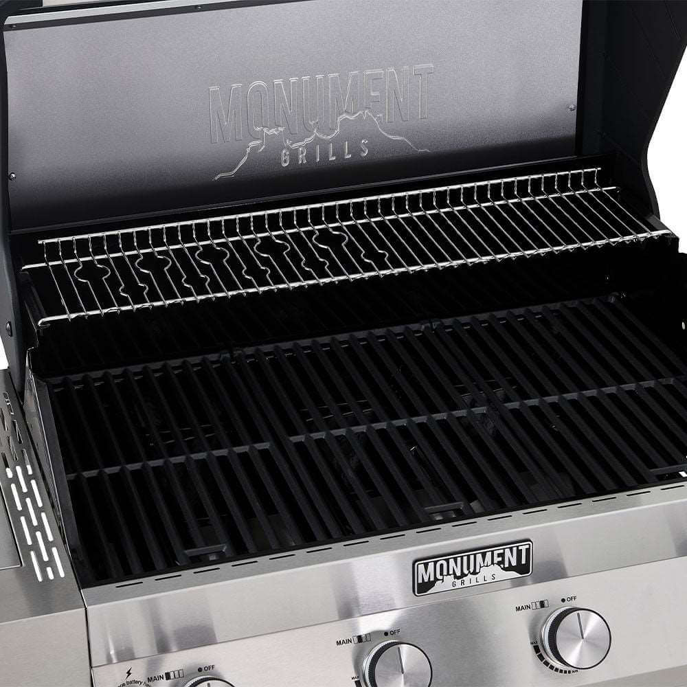 Monument Grills Denali 405 Series Smart Tech Propane Gas Grill, 4 Burners, Stainless Steel