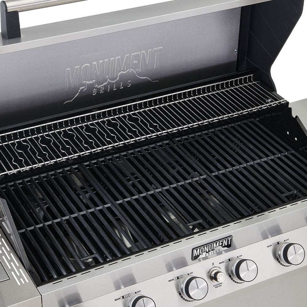 Monument Grills Denali 605 Series Smart Tech Propane Gas Grill, 6 Burners, Natural Gas Convertible, Stainless Steel