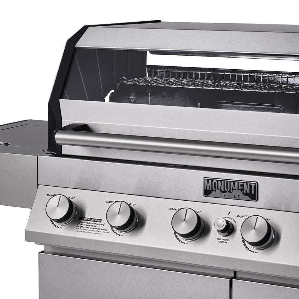 Monument Grills Denali 605 Series Smart Tech Propane Gas Grill, 6 Burners, Natural Gas Convertible, Stainless Steel