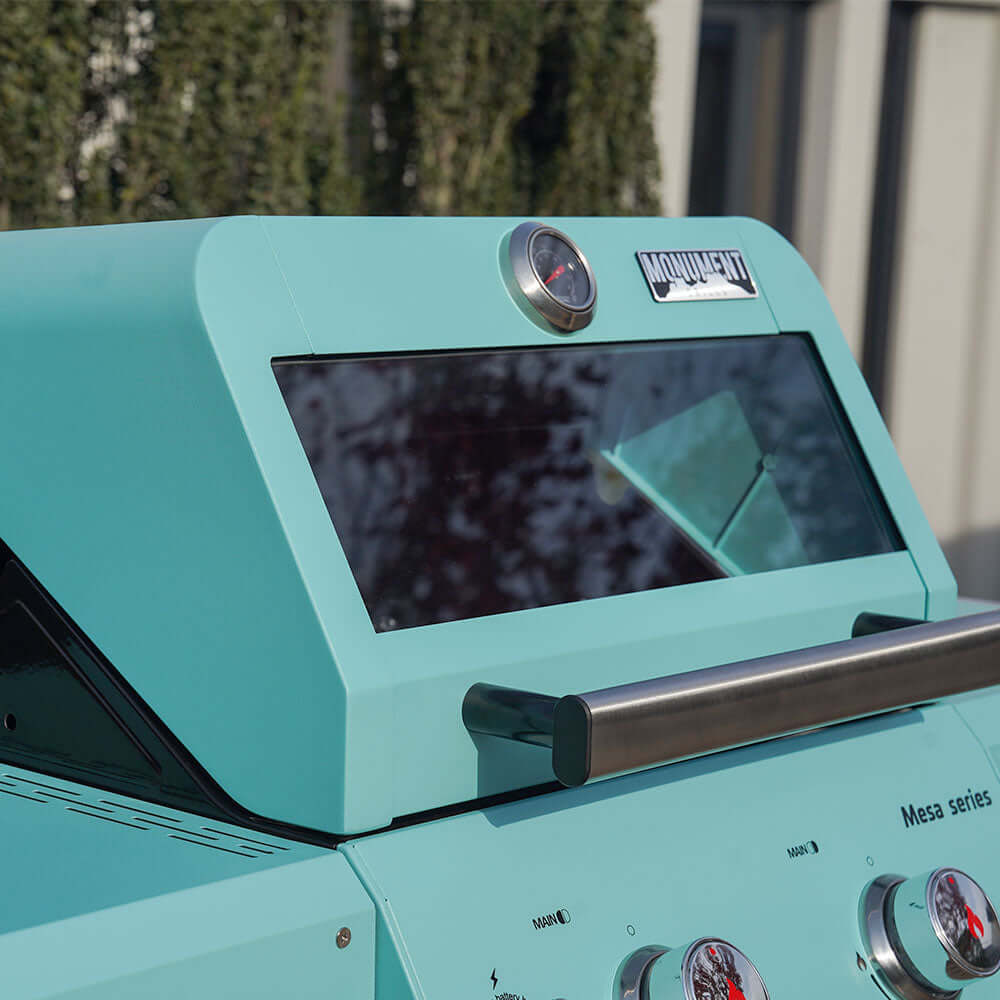 Monument Grills Mesa 200G Series Propane Gas Grill, 2 Burners, Turquoise Green (M200G)