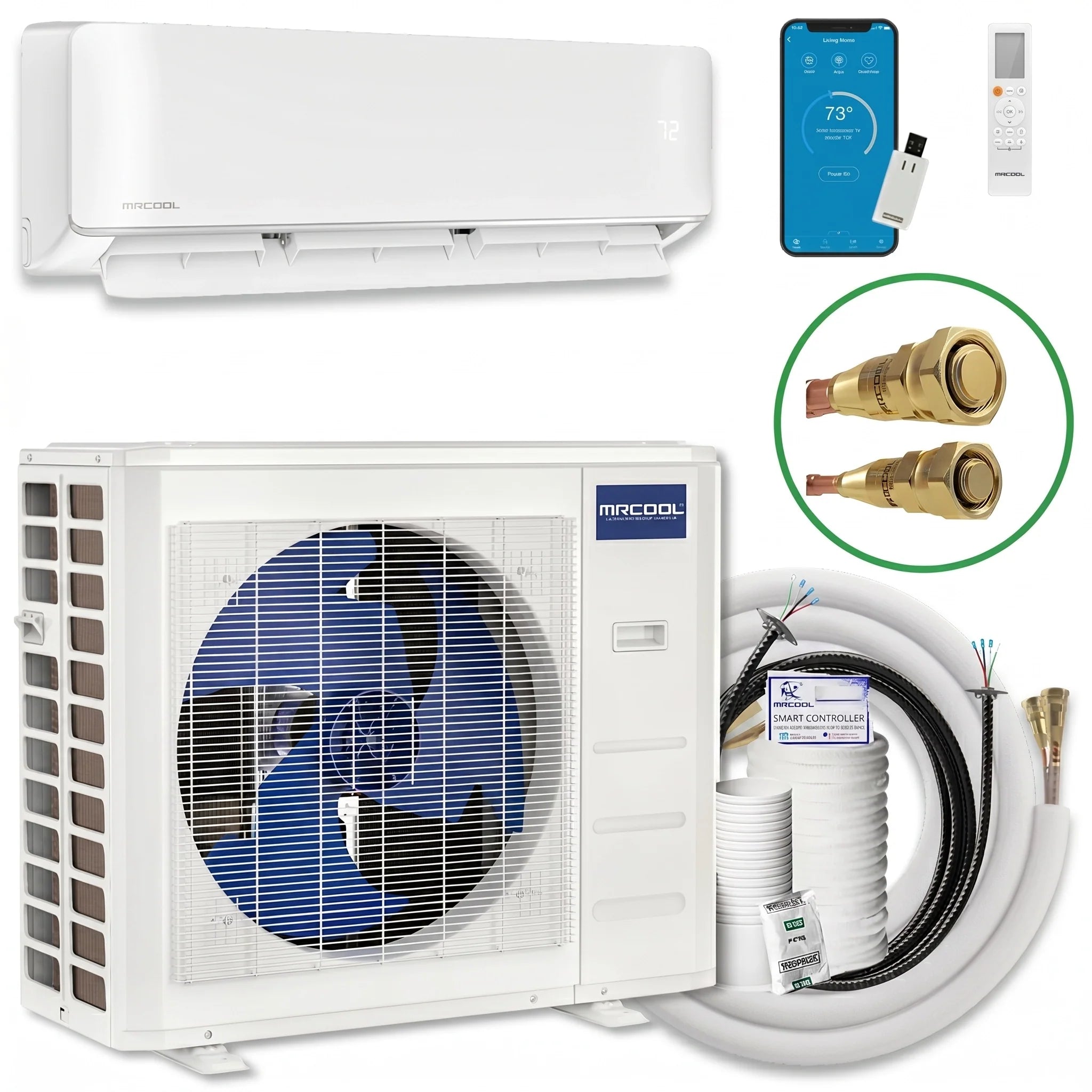 MRCOOL DIY Select 18K 18,000 BTU 17.3 SEER2 Single Zone Mini Split System with 11.5 ft. DIY Line Set - R454B - 230V