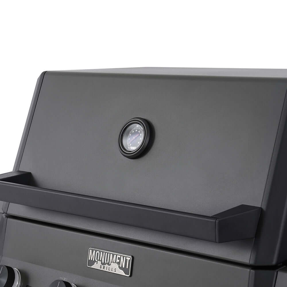 Monument Grills Eminence 425 Series Fortified Propane Gas Grill, 4 Burners, Silky Matte Black