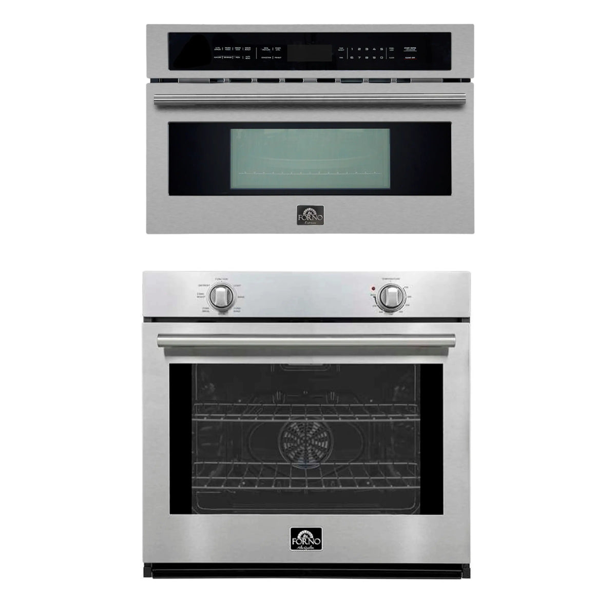 Forno 2-Piece Appliance Package - 30-Inch Vomero Wall Oven & 30-Inch Microwave Oven in Stainless Steel