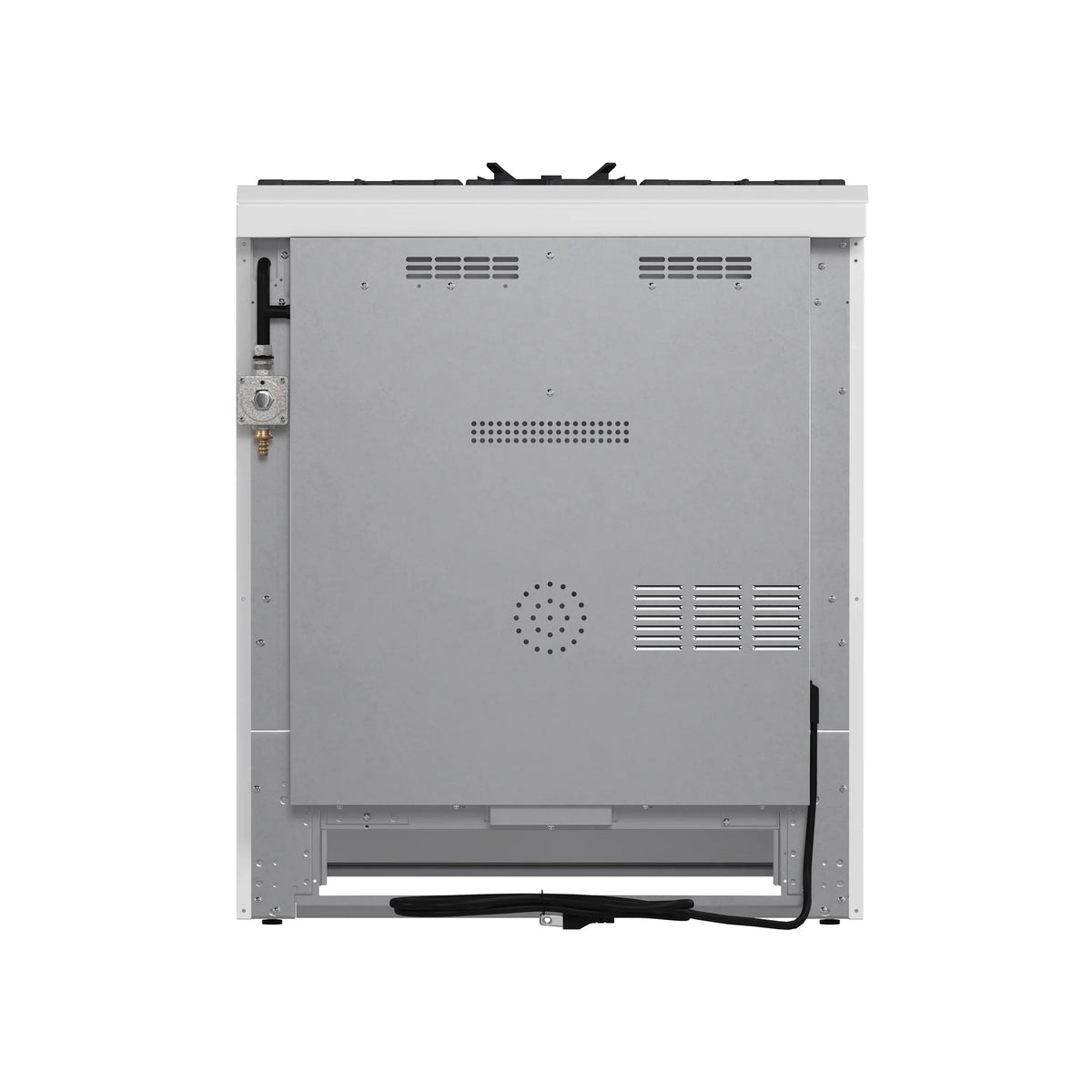 Forno Leonardo Espresso 30-Inch Freestanding Gas Range, White with Antique Brass Trim (FFSGS1116-30WHT)