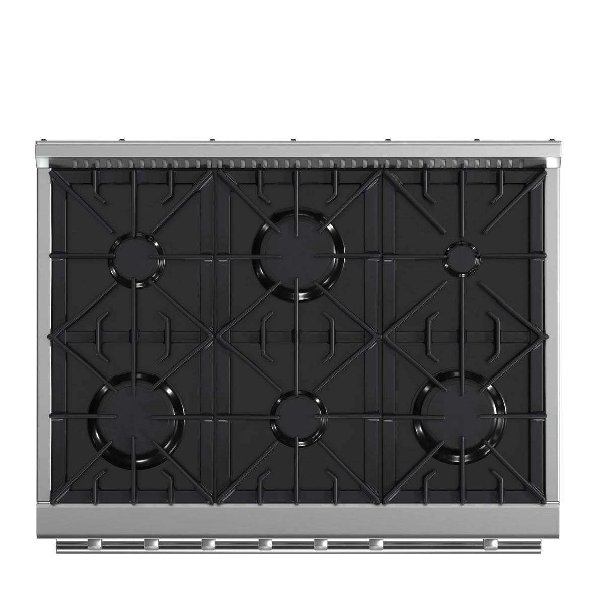 Forno Marco 36-Inch Freestanding Gas Range, 6 Burners, 5.36 Cu. Ft. Convection Oven, Temperature Gauge, Stainless Steel (FFSGS6277-36)