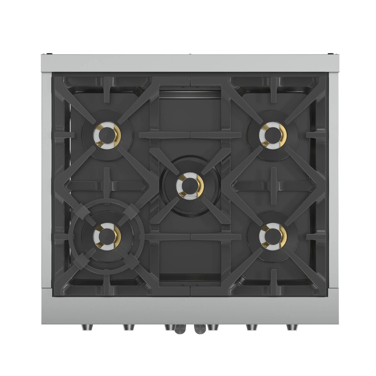 Forno Capriasca 30-Inch Freestanding Gas Range, 5 Gas Burners, 100,000 BTUs, French Door Gas Oven, Stainless Steel (FFSGS6460-30)