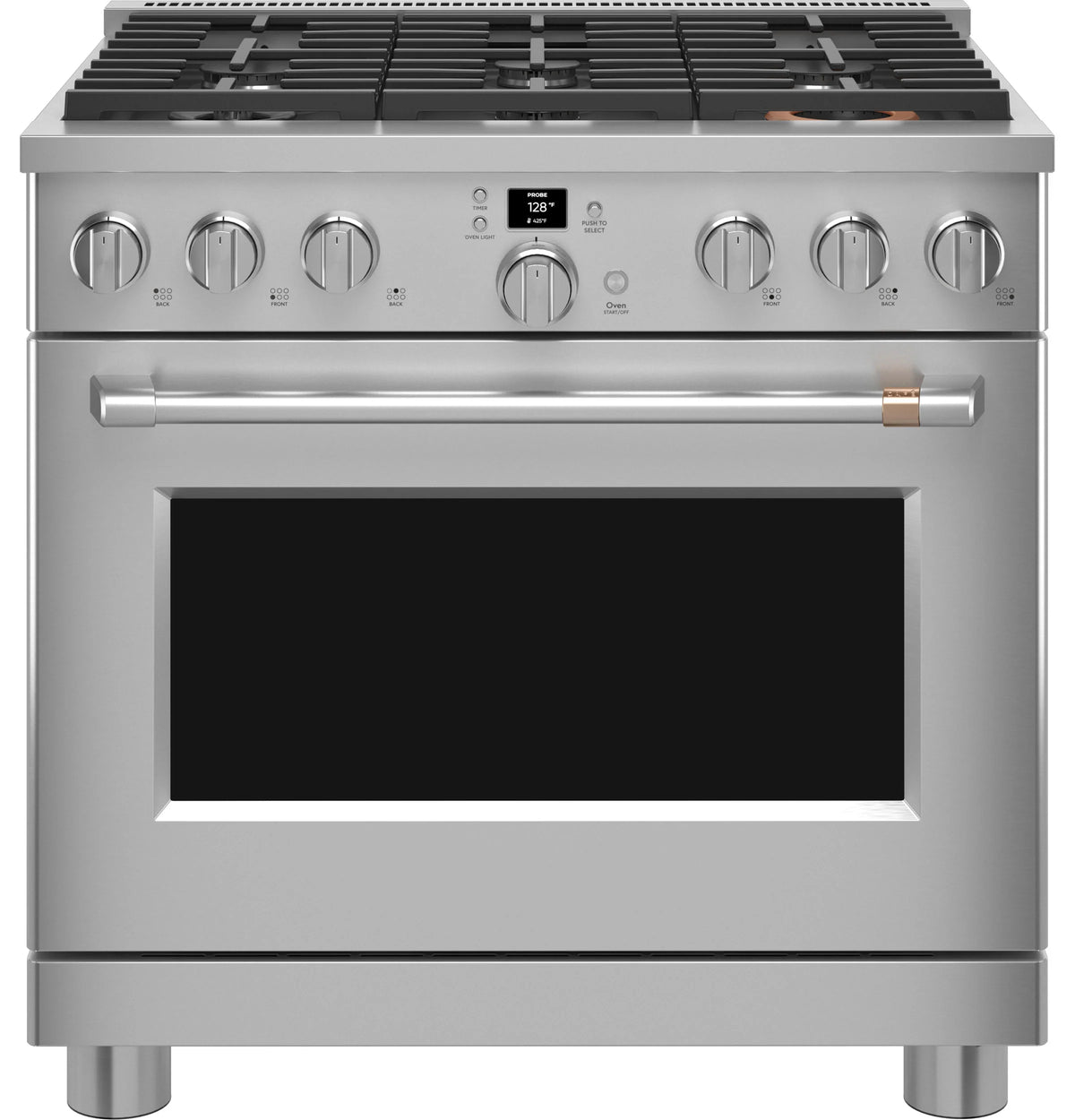 Cafe CGY366P2TS1 Café 36" Smart All-gas Commercial-style Range With 6 Burners (natural Gas) Stainless Steel