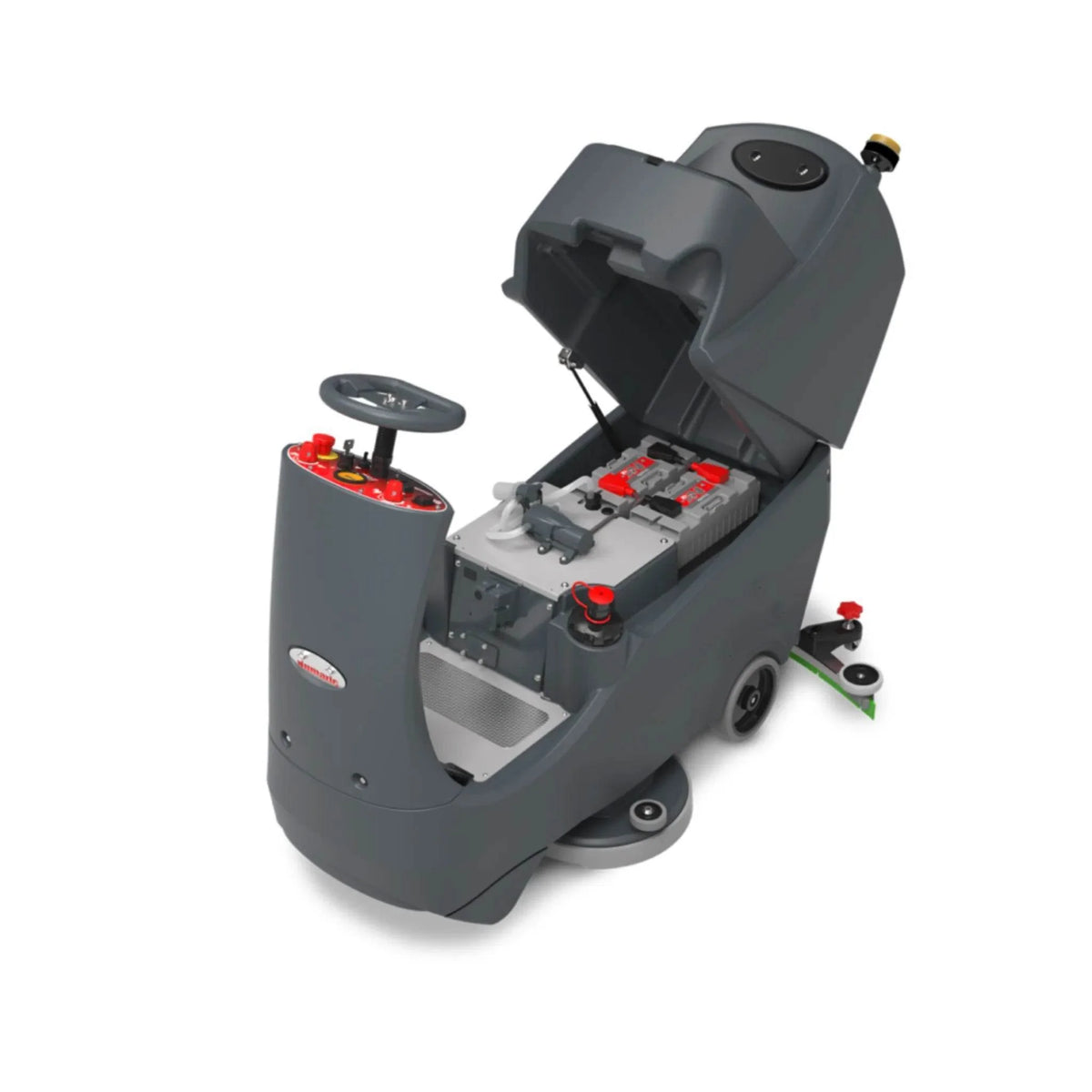 NaceCare CRL 2128/100T Ride-On Floor Scrubber K-916888-C2B - lid open